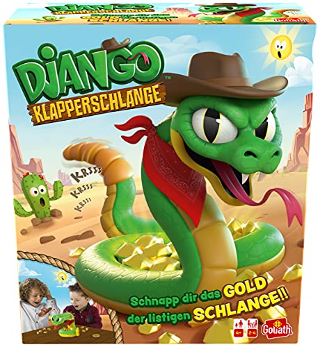 Goliath Toys Django, Serpiente de Cascabel – Divertido Juego de reacción para diversión y emoción a Partir de 4 años – para 2 – 4 Jugadores (919.794)