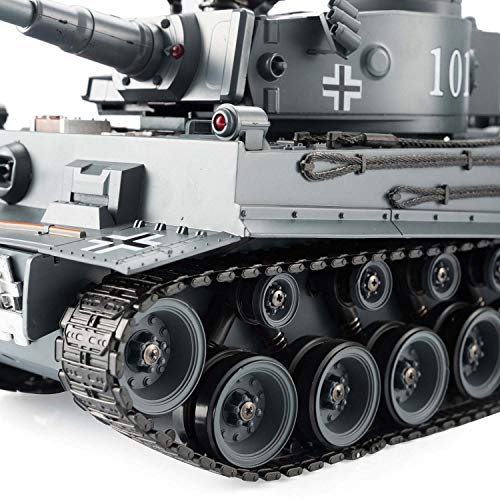 GOODS+GADGETS Tanque RC Alemán Tiger I 2.4GHz R/C Modelo a Escala 1:16 con función de Disparo, Sonido - RTR (Tiger I)