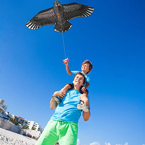 Gran Cometa De águila Negra Para Niños y Adultos - Gran envergadura y diseño realista - Muy fácil de volar - Se ve excelente en el cielo