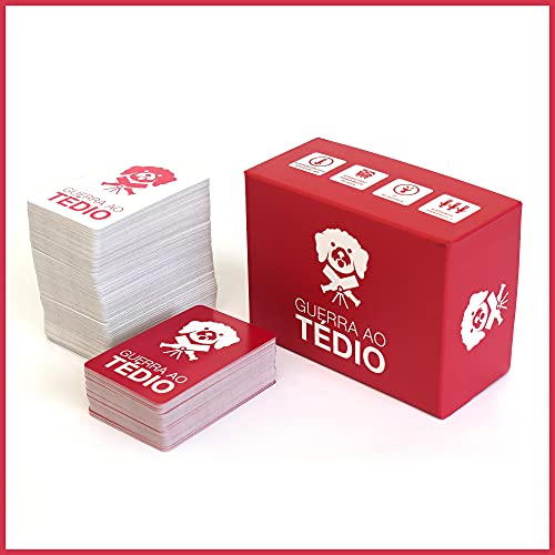 Guerra AO TÉDIO - O Jogo de Festa português para pessoas com um Sentido de Humor Negro com 400 Cartas para 3-10 jogadores com 16 ou Mais Anos.
