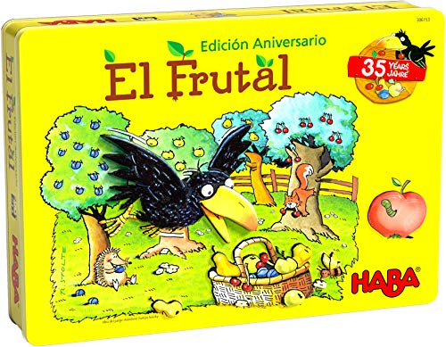 HABA 306153 - Edición Aniversario El Frutal. El clásico Juego de HABA en Lata y en Formato de Lujo. Más 3 años