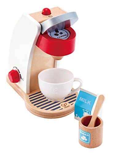 Hape International- Meine Kaffeemaschine Set Cafetera para Cocinitas, Multicolor (E3146)