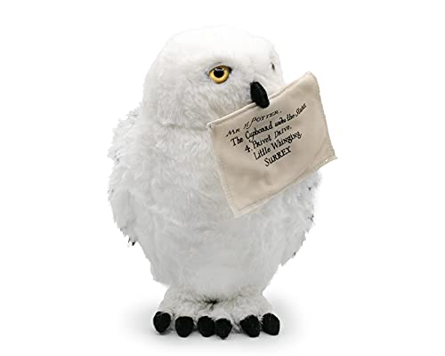 Harry Potter - Peluche Búho Blanco Hedwig con sobre Magnético y Display 24cm Edición Coleccionista - Calidad Super Soft