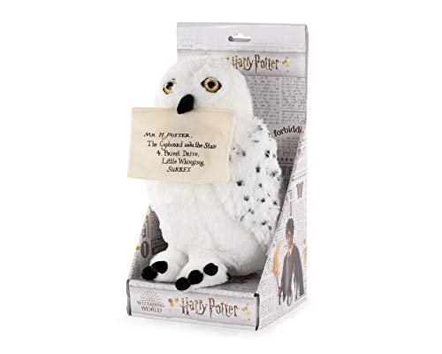 Harry Potter - Peluche Búho Blanco Hedwig con sobre Magnético y Display 24cm Edición Coleccionista - Calidad Super Soft