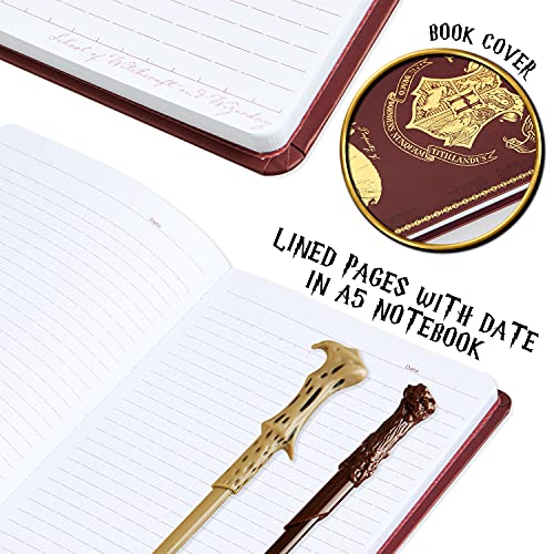Harry Potter Regalos, Set de Papelería con Cuaderno de Notas de Hogwarts, bolígrafo varita, pegatinas y sobres para niños [toy]…