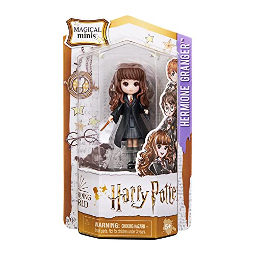 HARRY POTTER-WIZARDING WORLD - MUÑECA HERMIONE GRANGER 8 CM - Figura Hermione Articulada con Varita y Uniforme Hogwarts - 6062062 - Juguetes Niños 5 Años +