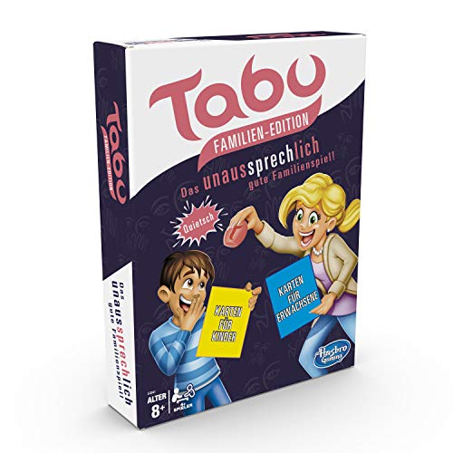 Hasbro E4941100 - Juego Familiar Tabú con Cartas para niños y Adultos, Juego Familiar, Idioma Alemán