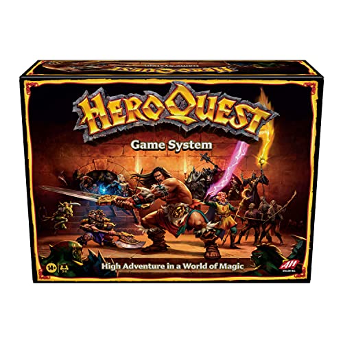 Hasbro Gaming Avalon Hill HeroQuest Game System, Fantasy Miniature Dungeon Crawler Juego de Aventura de Mesa, de 14 años y más de 2 a 5 Jugadores