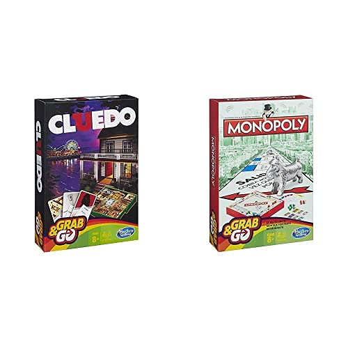 Hasbro Gaming Gaming Travel Cluedo Viaje (Versión Española) + Monopoly Juego De Viaje, Versión Española (B1002105)