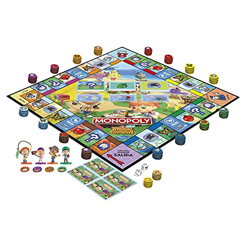 Hasbro Gaming Juego de Mesa Monopoly: Animal Crossing New Horizons - a Partir de 8 años - Divertido Juego para 2 a 4 Jugadores