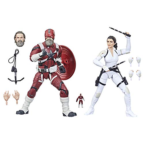 Hasbro Marvel Legends Series Avengers - Figuras de Red Guardian y Melina Vostokoff de 15 cm - Set Doble con 12 Accesorios - Edad: 4+