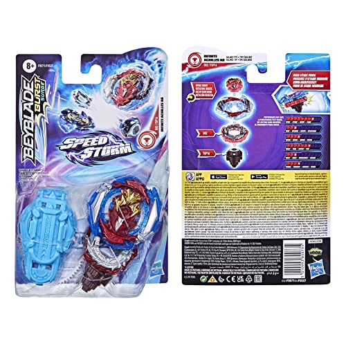 Hasbro Peonza Burst Surge Speedstorm Infinite Achilles A6 Starter Pack Balance-Typ Battle Peonza con cebador, Juguete para niños F0571ES0