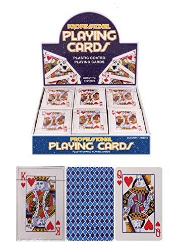 Henbrandt Baraja clásica cubierta de plástico de 52 cartas para juegos familiares noches de póquer casino y fiestas de estilo Vegas