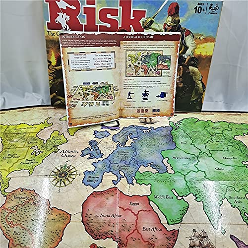 Hengqiyuan Risk Juego de Mesa Original Strategic Conquest Classic Risk Game Versión Inglesa, un Interesante Juego de Mesa Interactivo Que es Adecuado para Reuniones Familiares y de Amigos