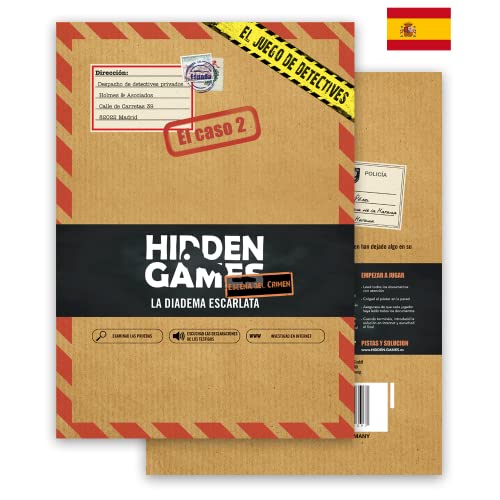Hidden Games Escena del Crimen - Juego de Escape Room, tema policíaco, caso 2, «La Diadema Escarlata» (versión española)