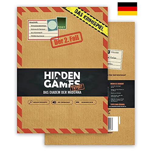 Hidden Games Tatort - Juego de Escape Room, tema policíaco, escena del crimen, Caso 2, «Das Diadem der Madonna» (versión alemana)