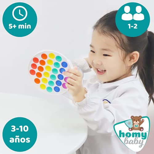 HOMYBABY® Pop it | Fidget toy pack | Juguete sensorial antiestres para niños | Push pop bubble | Jumbo pop it arcoiris | Popit fidget toys | Pop it cuadrado y redondo