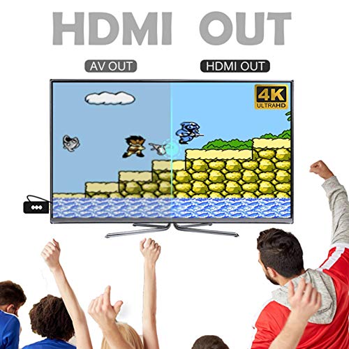 hooks Consola De Juegos Retro, Consola de Videojuegos 4K HDMI 750 Juegos clásicos incorporados, Videojuegos Plug and Play, Mini Consola Retro Controlador de Gamepad portátil USB