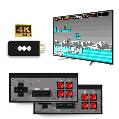 hooks Consola De Juegos Retro, Consola de Videojuegos 4K HDMI 750 Juegos clásicos incorporados, Videojuegos Plug and Play, Mini Consola Retro Controlador de Gamepad portátil USB