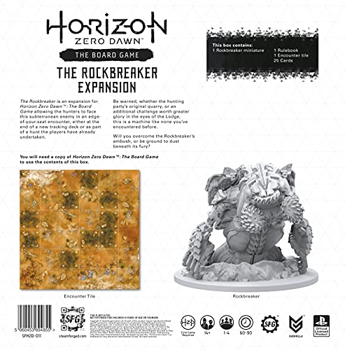 Horizon Juego de Mesa Zero Dawn™ - Expansión Rockbreaker. 1 Miniatura Rockbreaker Altamente Detallada, 60-90 Minutos, 2-4 Jugadores, 14+