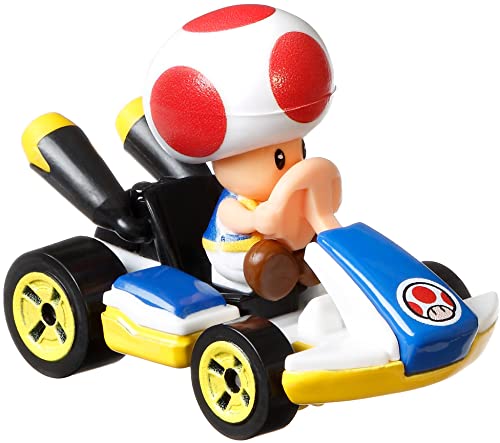 Hot Wheels Mario Kart Set de colección con 4 coches de juguete die-cast con personaje, regalo para niños +3 años, modelo 4 (Mattel GXX98)