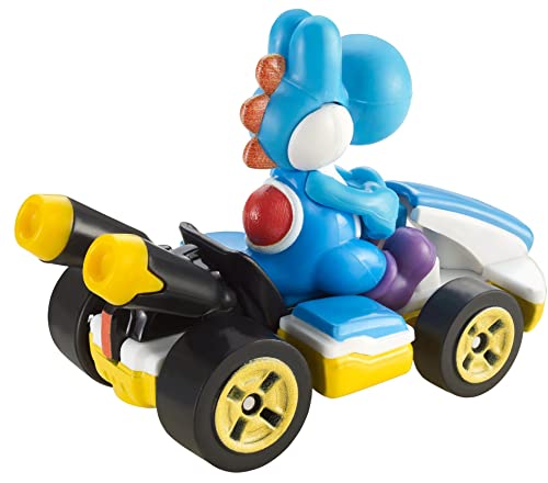 Hot Wheels Mario Kart Set de colección con 4 coches de juguete die-cast con personaje, regalo para niños +3 años, modelo 4 (Mattel GXX98)