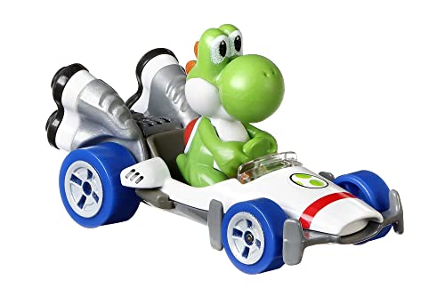 Hot Wheels - Mario Kart, Yoshi, Vehiculos, Coche de juguete (Mattel GBG29) , color/modelo surtido