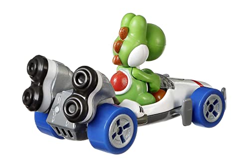 Hot Wheels - Mario Kart, Yoshi, Vehiculos, Coche de juguete (Mattel GBG29) , color/modelo surtido