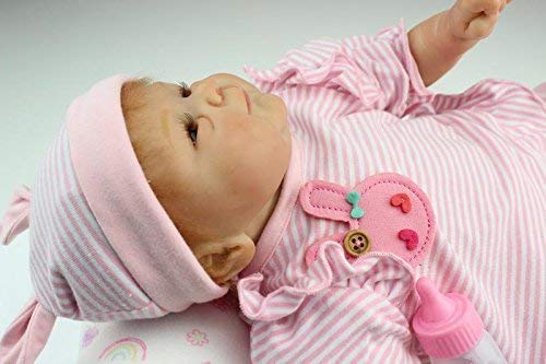 iCradle Muñecas Reborn Bebé Realista Silicona Suave de Vinilo 15 Pulgadas 38cm Lifelike Bebé Reborn Niña Nacido Regalo de Juguete