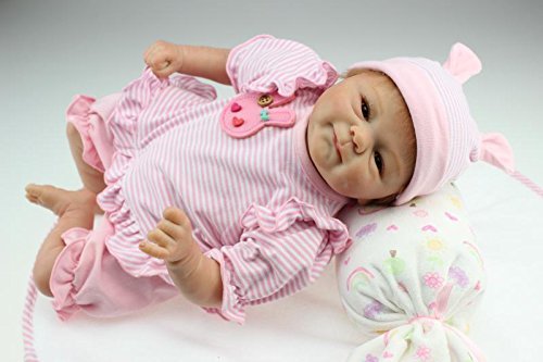 iCradle Muñecas Reborn Bebé Realista Silicona Suave de Vinilo 15 Pulgadas 38cm Lifelike Bebé Reborn Niña Nacido Regalo de Juguete