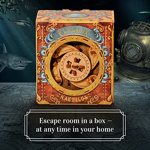 iDventure Cluebox – Captain's Nemo Nautilus – Juego Escape Room – Puzzle de madera en 3D – Enivinces únicos – Juego Escape Box para adultos y niños