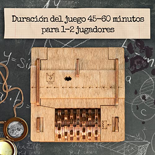 iDventure: el gato de Schrödinger, juego de escape room, rompecabezas de madera, juegos de rompecabezas únicos, juegos de caja de escape para adultos y niños (14+), rompecabezas con un secreto