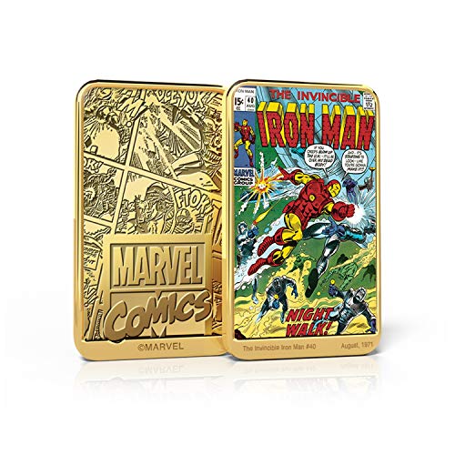 IMPACTO COLECCIONABLES Marvel Comics Colección Completa Iron Man, 6 Lingotes bañados en Oro 24 Quilates