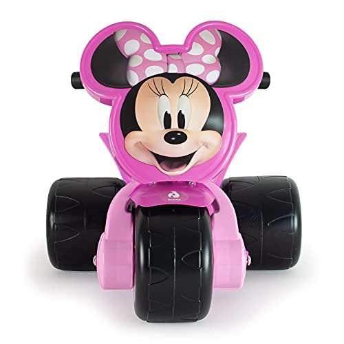 INJUSA - Trimoto Samurai Minnie Mouse 6V Rosa con Pedal Acelerador y Decoración Permanente Recomendada para Niños +12 Meses