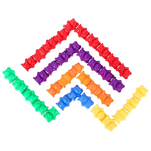 iufvbgxdh Juego de 71 ositos de conteo de arco iris, con tazas de clasificación a juego, dados y pinzas, Montessori, juego educativo de clasificación de colores