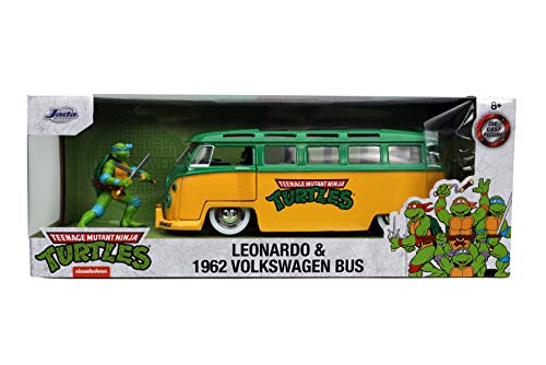 Jada 1962 Volkswagen VW Bus T1 + Leonardo Tortugas Ninja 1:24 Toys 31786