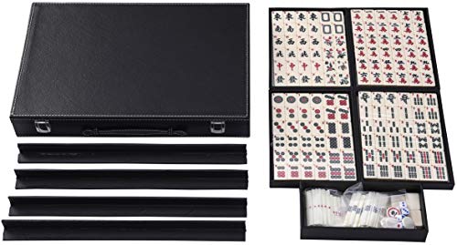 Jaques of London Mah Jongg Set – Juego tradicional Mahjong Club Set con maletín de presentación negro – Juego familiar desde 1795