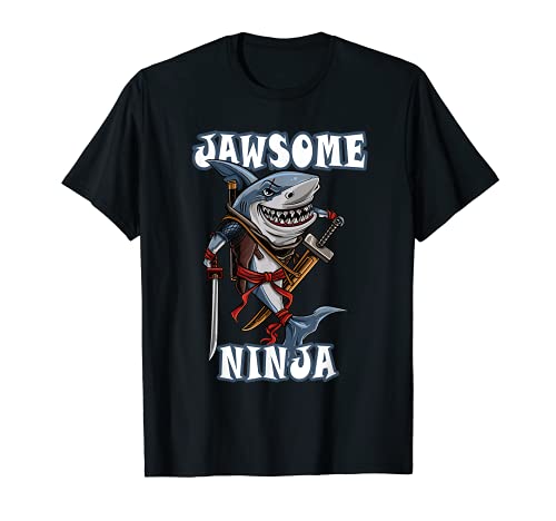 Jawsome Shark Ninja Japanese Samurai Katana Sword Gifts Camiseta