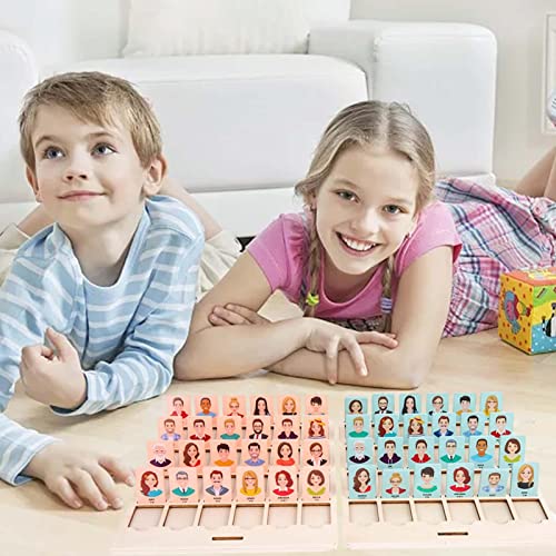 JINGLING Quién es es divertido juego de mesa con texto en alemán "Wer Bin Ich Spiel Brettspiel padres, niños, juguetes interactivos, escritorio clásico de ocio, juego familiar para niños de 6 años