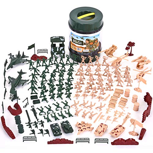 JOYIN 164pcs Soldados de Juguete de plástico Conjunto del Ejército Figuras Set Figuras Militares