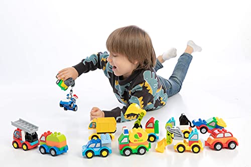 JOYIN 80-pcs bloques de construcción construir su propio juguete coches conjunto ladrillos lindo diferentes vehículos para niños