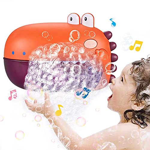 JoyLife Juguetes de baño Máquina de Burbujas, Soplador automático de Burbujas silencioso con Canciones Infantiles Musicales,Bubble Maker para niños Pequeños