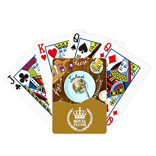 Juego de cartas para jugar al poker de ensalada de queso de Francia Restaurante Royal Flush