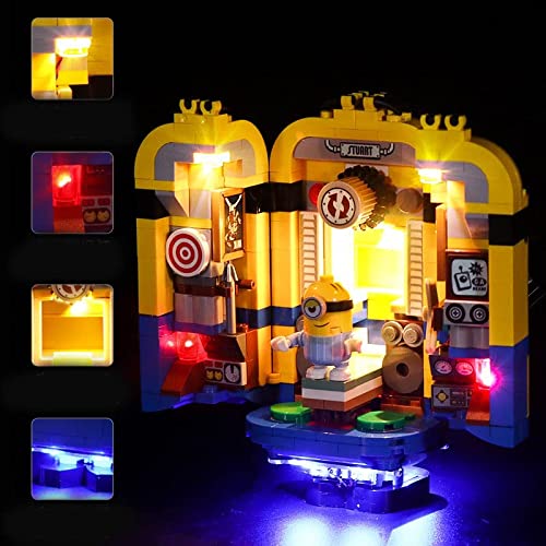 Juego de luces LED para Lego 75551 Minions y su guarida, juego de iluminación de conexión USB compatible con Lego 75551 (solo luces, modelos sin Lego)