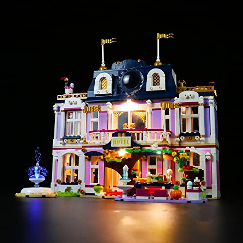 Juego de luces LED para Lego (Heartlake City Grand Hotel). Juego de luces de decoración compatible con el modelo de bloques de construcción Lego 41684 (Nota: el modelo no está incluido)