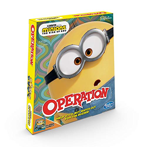 Juego de operación: Minions: The Rise of GRU Edition Juego de Mesa para niños a Partir de 6 años; Juego de operación clásica; para 1 o más Jugadores