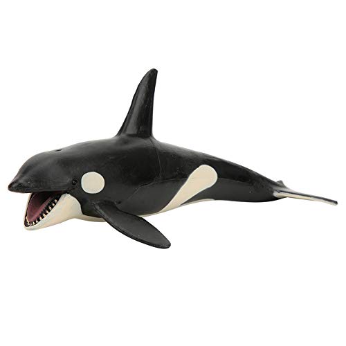 Juguete de la figura de la orca, regalo de modelo de animal marino marino de plástico sólido realista para criaturas de la vida animal prehistóricas regalo para fiesta de niño y niña