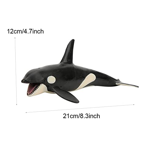Juguete de la figura de la orca, regalo de modelo de animal marino marino de plástico sólido realista para criaturas de la vida animal prehistóricas regalo para fiesta de niño y niña
