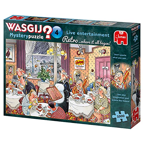 Jumbo- Wasgij Retro Mystery 4-Live Entertainment 1000 Piece Jigsaw Puzzle Rompecabezas, Multicolor (JUM19177)