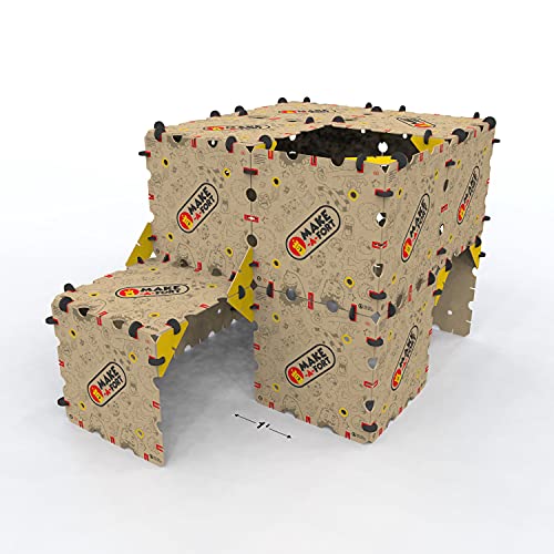 Kit de Explorador Make-A-Fort: construye increíbles Fuertes, laberintos, túneles y más. Diversión Familiar para niños de 4 años en adelante. Durable, Reutilizable y Fabricado en Suiza.